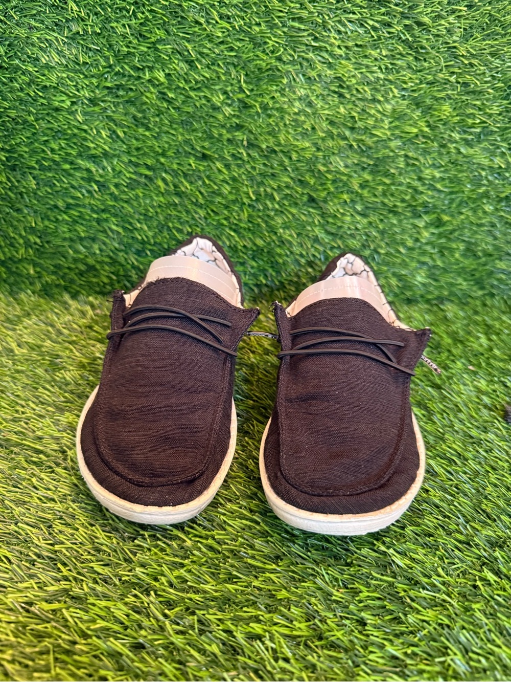 Hey Dude Kids Black Slip-On Canvas Shoes size 13c girls